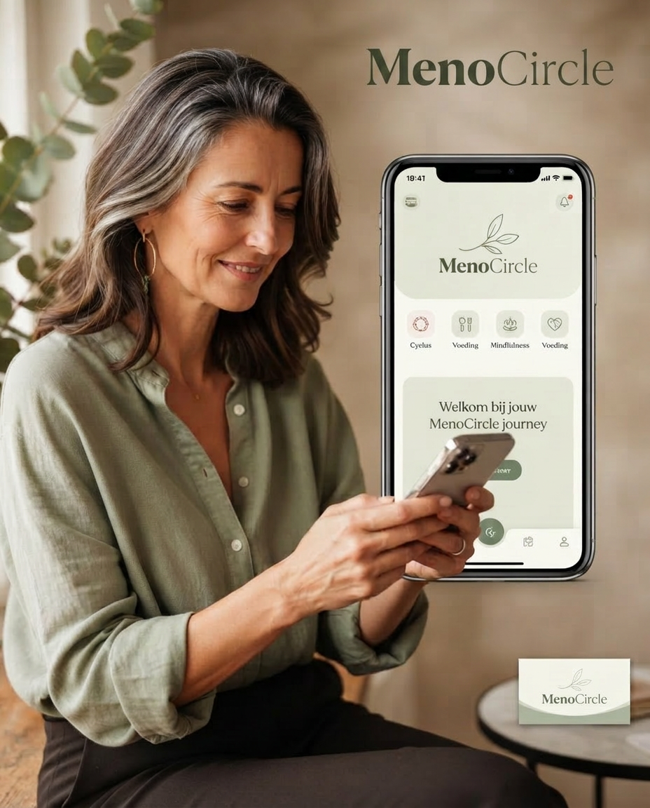 Marieke, de digitale gids van MenoCircle, met de app